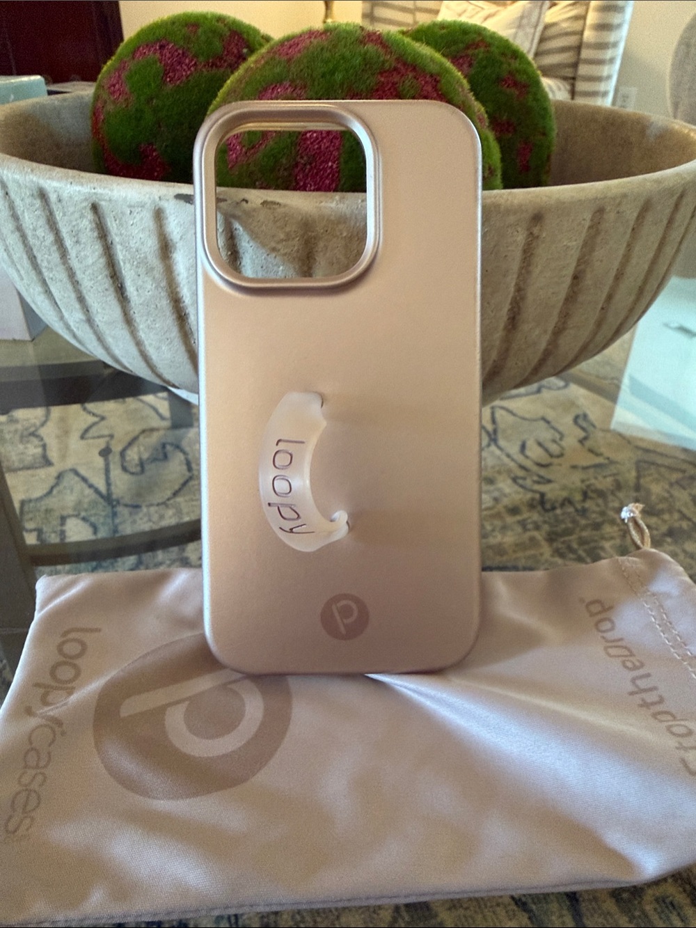 Loopy Case Metallic Rose Gold Phone Case with Built-in Loop